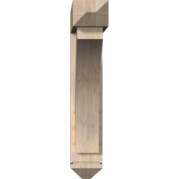 Thorton Arts And Crafts Smooth Bracket W/ Offset Brace, Douglas Fir, 7 1/2W X 34D X 40H